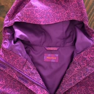 Girls Purple MARMOT rainjacket M